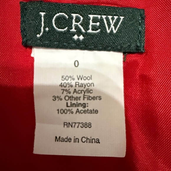 j Crew  50% Wool Skirt size 0 excellent condition - Picture 7 of 7